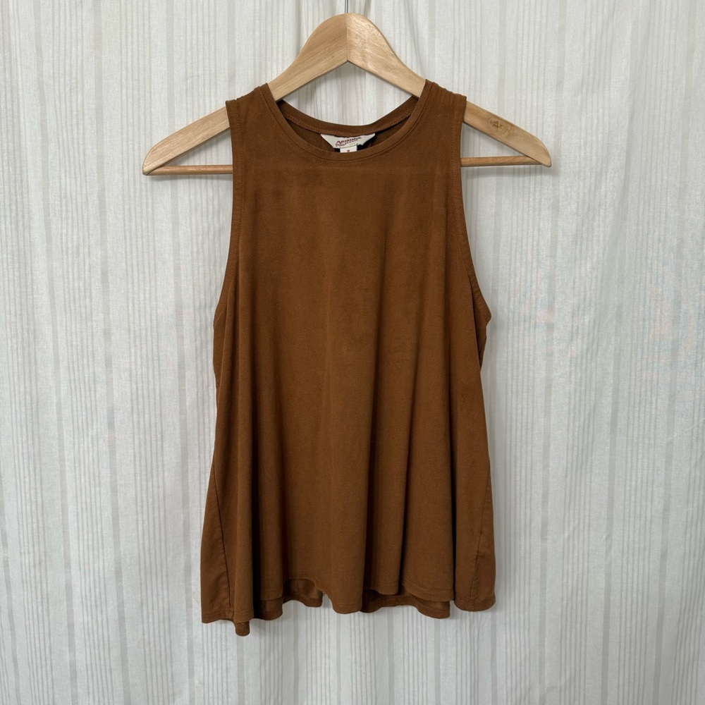 Arizona Jeans Co. Brown Suede Wrap Back Tank